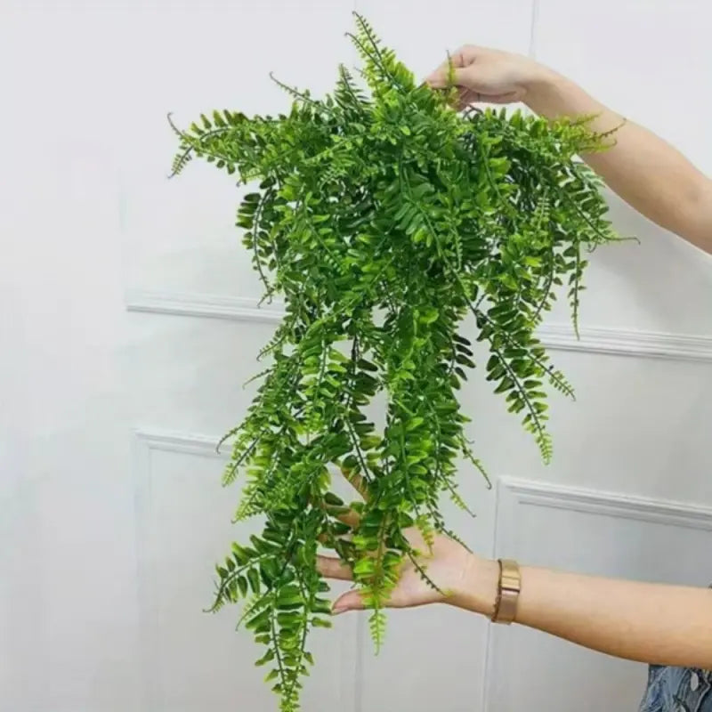Artificial Boston Fern Hanging Plant – Realistic Faux Greenery