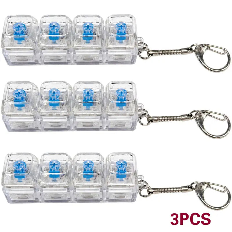 Mechanical Keyboard Clicker Fidget Toy – Portable Keyboard Keychain for Stress Relief & Desk Setups