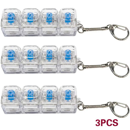 Mechanical Keyboard Clicker Fidget Toy – Portable Keyboard Keychain for Stress Relief & Desk Setups