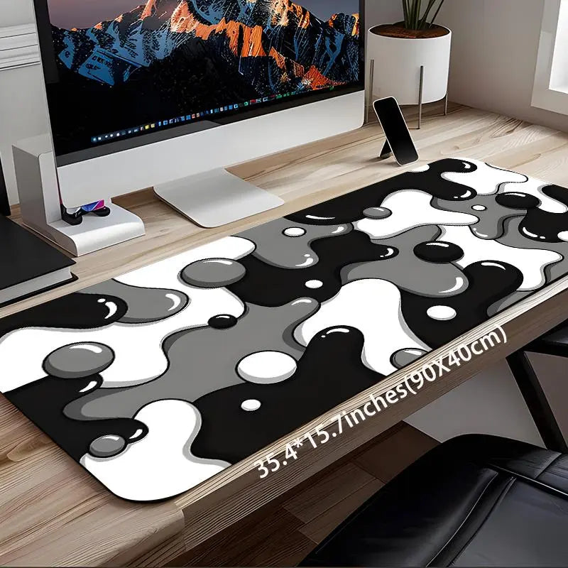 Abstract Pattern Extended Desk Mat – Premium Non-Slip Gaming Mouse Pad