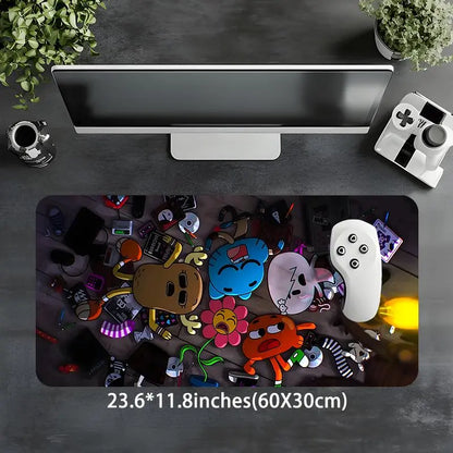 Cartoon Pattern Extended Desk Mat – Premium Non-Slip Gaming Mouse Pad