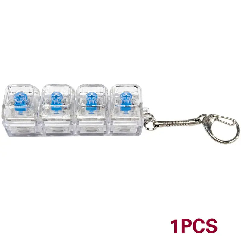 Mechanical Keyboard Clicker Fidget Toy – Portable Keyboard Keychain for Stress Relief & Desk Setups