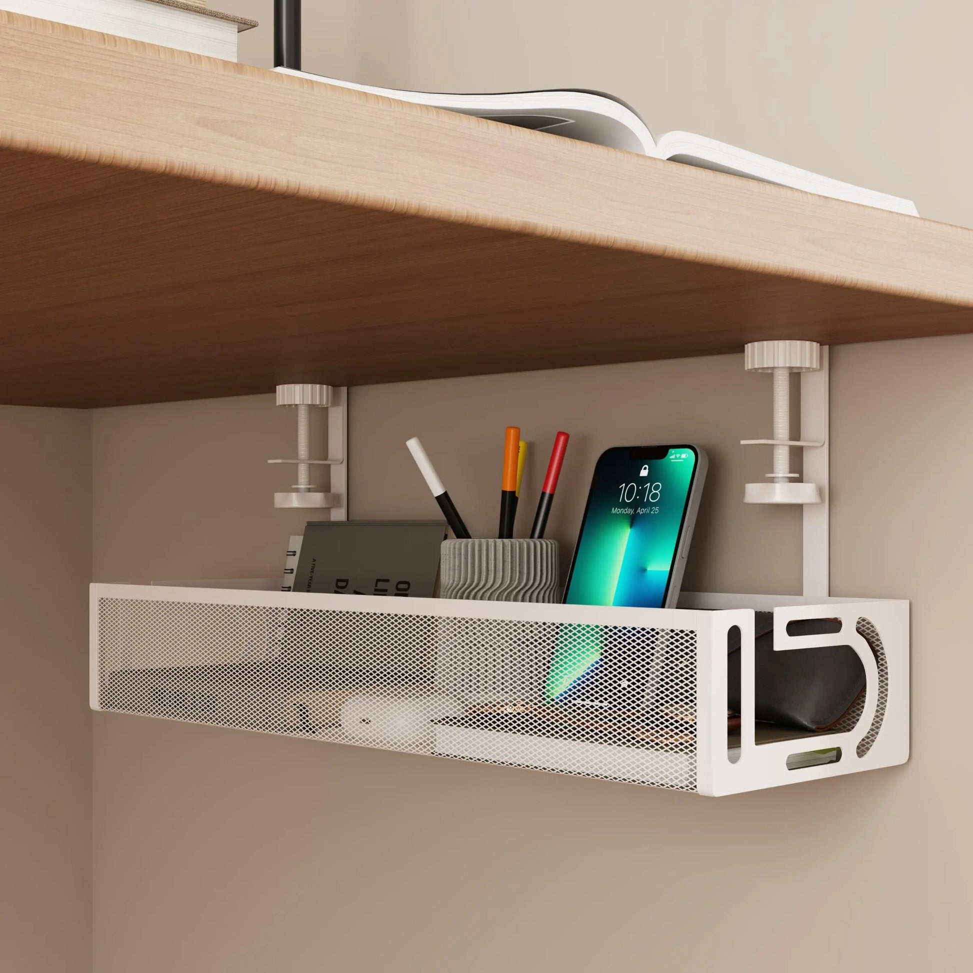 Under Desk Cable Management Tray – Premium Cable Organiser for Clean & Clutter-Free Desk Setups