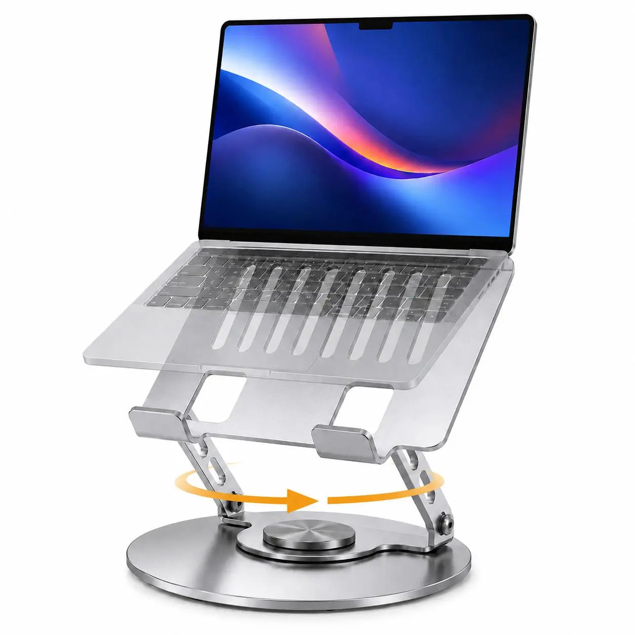 360° Rotating Adjustable Laptop Stand – Foldable Aluminium Laptop Riser for Desk Setups & Home Offices