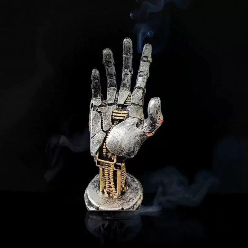 Cyberpunk Mechanical Hand Controller Stand – Gaming Controller, Headphone & Key Holder for Desk Setups