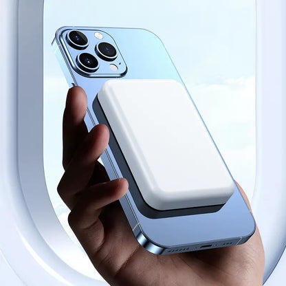 5000mAh Magnetic Power Bank – Portable MagSafe Wireless Charger for iPhone 12–17 Series