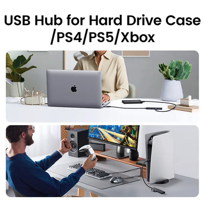UGREEN 5Gbps USB 3.0 Hub, 4 Ports USB A/USB C Splitter, Ultra-Slim Design, Compatible with PS5, Xbox, Mouse, Tiktokshopbacktoschoolkeyboard, Flash Drive,Dealsforyoudays