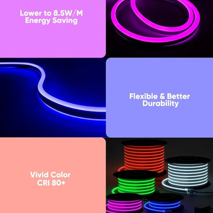 Waterproof RGB Neon LED Strip Light – Flexible Colour-Changing Rope Light with Remote Control for Indoor & Outdoor Use