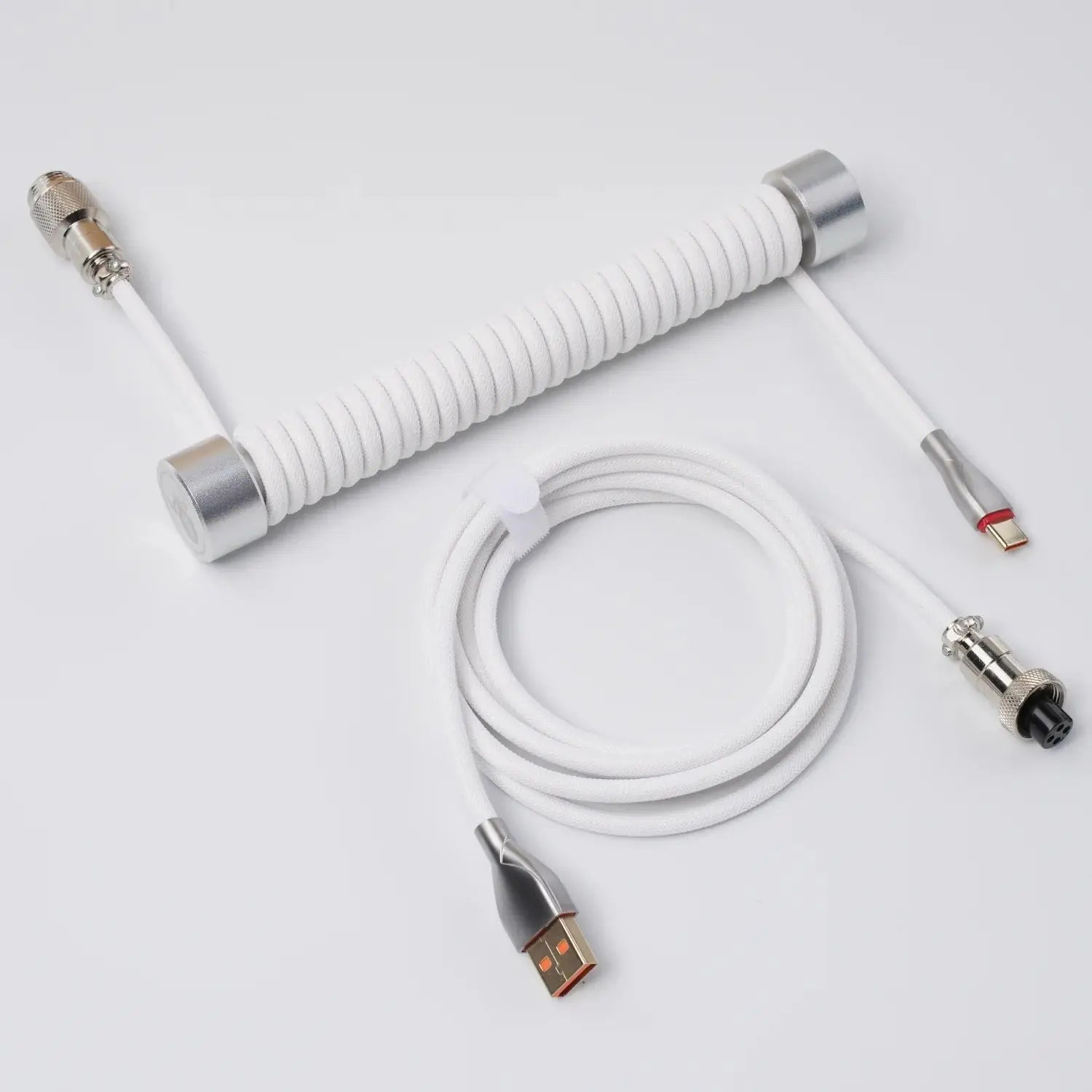 Gravastar Coiled Aviator USB-C Keyboard Cable – Premium Detachable Mechanical Keyboard Cable