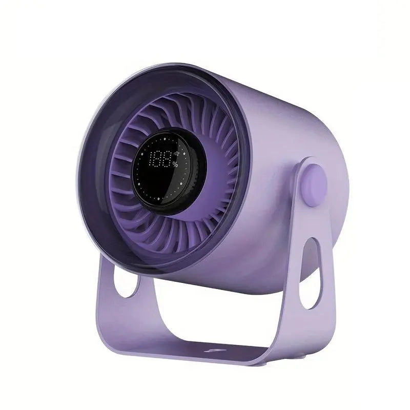 Ultra-Quiet Rechargeable Desk Fan – 100-Speed USB Portable Cooling Fan for Desk Setups, Home Offices & Travel