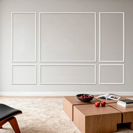 Modern Wall Moulding Kit – Paintable Wainscoting Panels for Living Rooms, Bedrooms & Home Décor