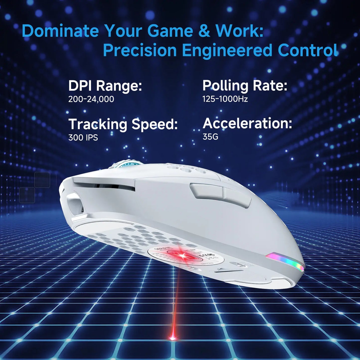 Kemove Falcon M1 Wireless Gaming Mouse – 24,000 DPI RGB Performance Mouse