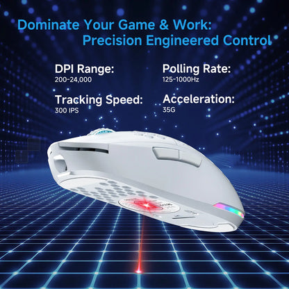 Kemove Falcon M1 Wireless Gaming Mouse – 24,000 DPI RGB Performance Mouse